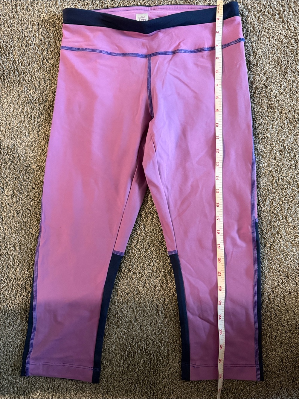 Kids Pink Performance Capri Leggings